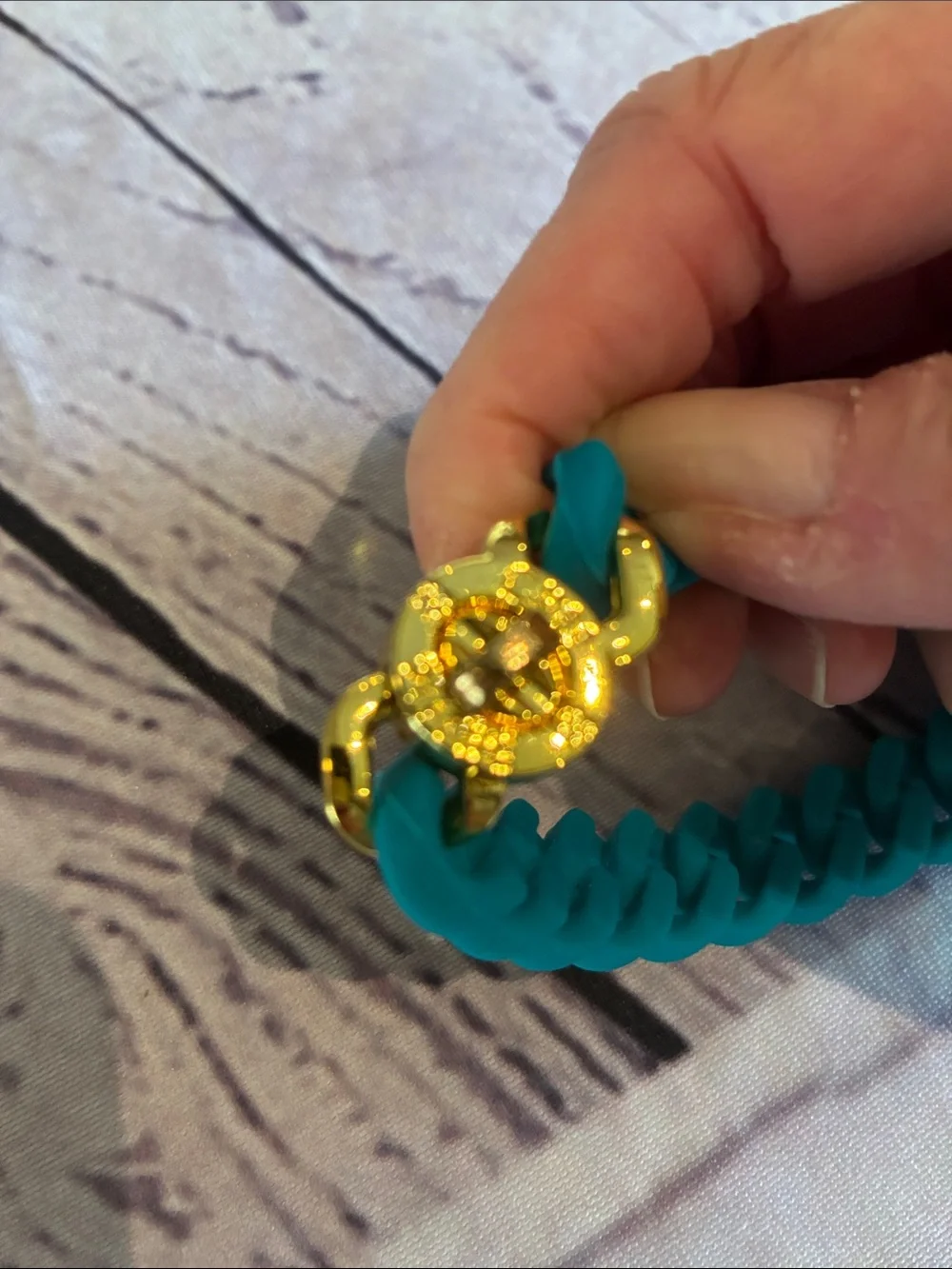 🎉NEW LISTING!🎉Rustic Cuff Braided Rubber Chain Bracelet